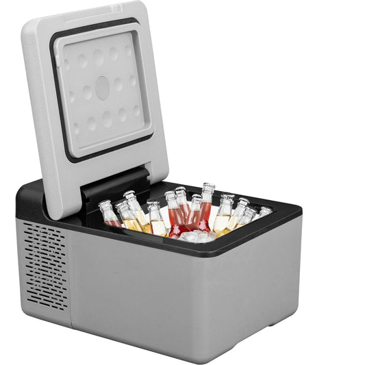 12 Volt Refrigerator 10 Qt, Portable Mini Freezer (-4°F~68°F) W/APP Control Car Compressor Fridge Cooler 12V/24V DC and 110-220V AC For Camping, Road Trip, Travel, Outdoor and Home