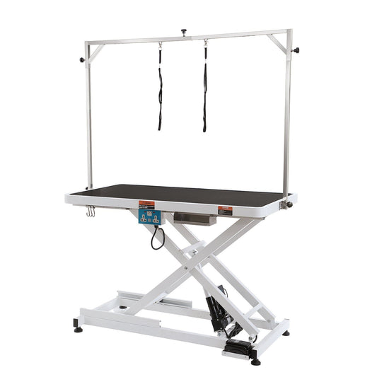 50" Electric Pet Grooming Table, Heavy Duty Dog Grooming Arm for Large Dogs, Height Adjustable Dog Grooming Station, Anti Slip Tabletop/Dog Grooming Station, Max Bearing 400LBS