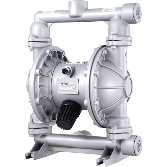 Air Operated Double Diaphragm Pump, 44GPM, Max 115PSI Air Waste Oil Pneumatic Transfer Pump with 2 Extra Diaphragms, 1-1/2 inch Inlet & Outlet Aluminum Alloy Diaphragm Pump for Diesel Grease Oil
