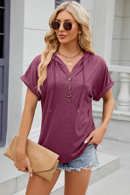 Florira Hooded Short Sleeve T-Shirt