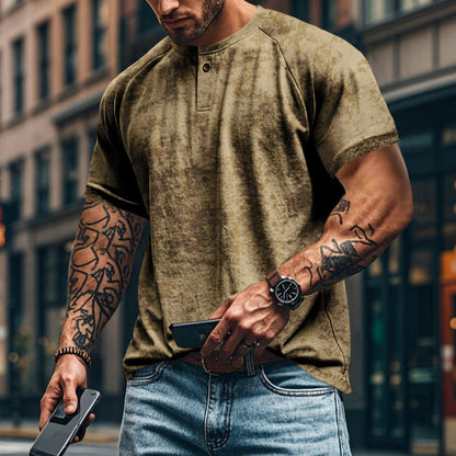 Men's Full Size Round Neck Short Sleeve T-Shirt Plus Size
