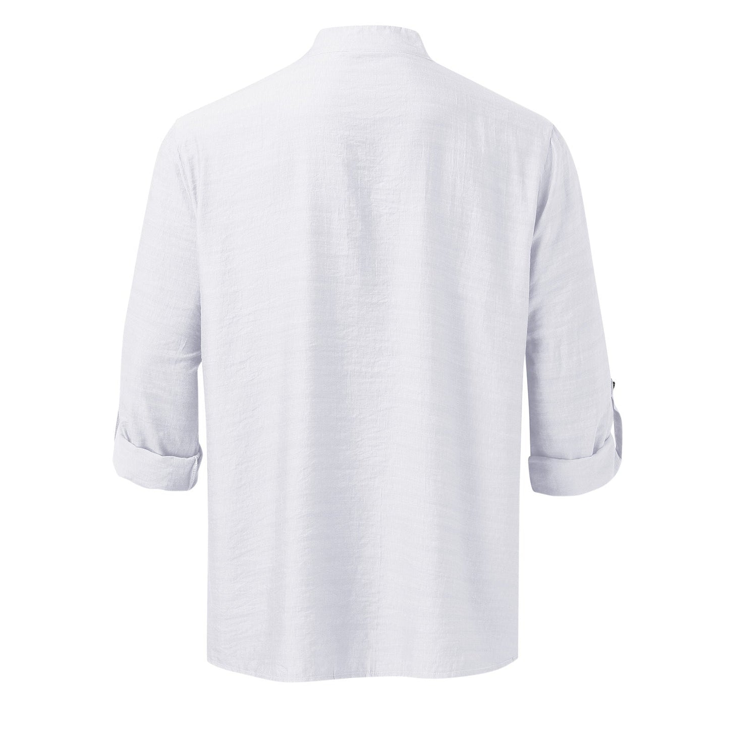 Men's Full Size Half Button Long Sleeve Shirt Plus Size
