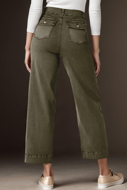 High Waist Jeans with Pockets