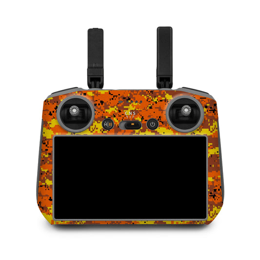 Digital Orange Camo - DJI RC 2 Controller Skin