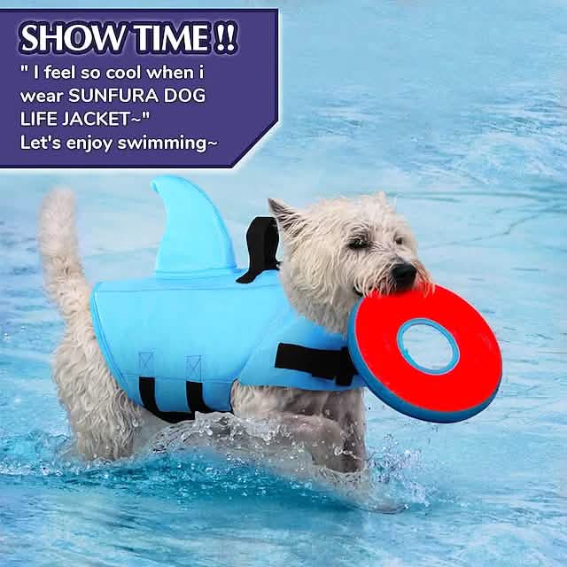 Dog Swimsuit with Shark Fin