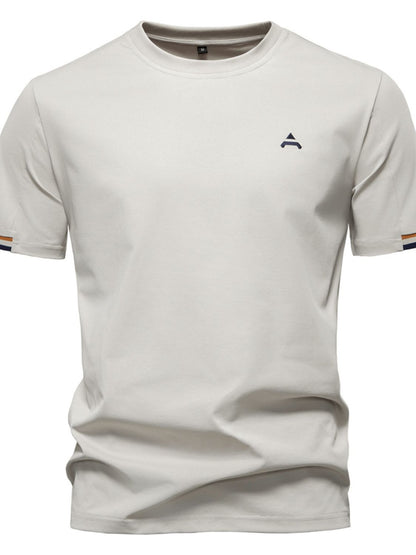 Men's Embroidered Round Neck T-Shirt