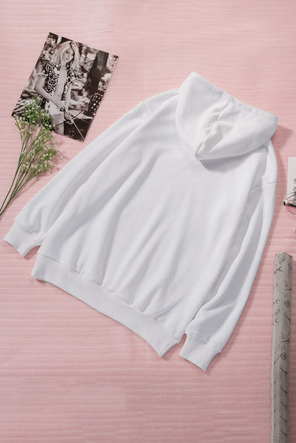 Dropped Shoulder Kangaroo Pocket Hoodie