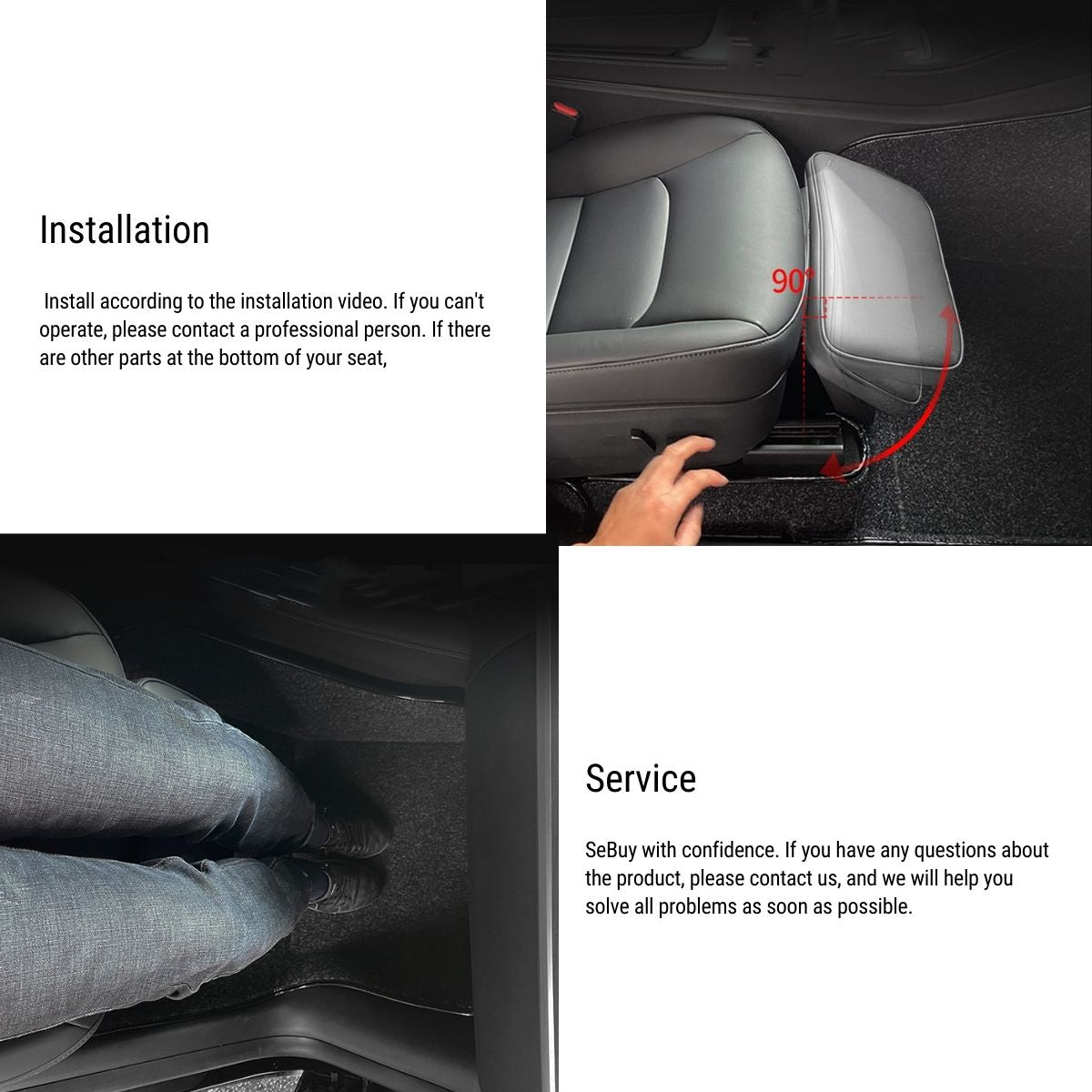 Electric Leg Seat Support For Tesla Model 3/Y 2020-2024