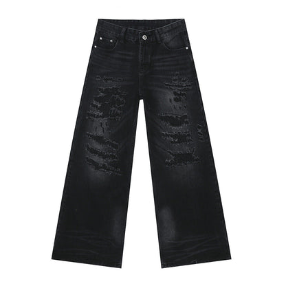 Distressed Wide Leg Jeans