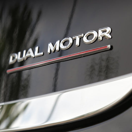 Performance Tail Dual Motor Badge for Tesla | ABS | 2 Colors | 3M Adhesive