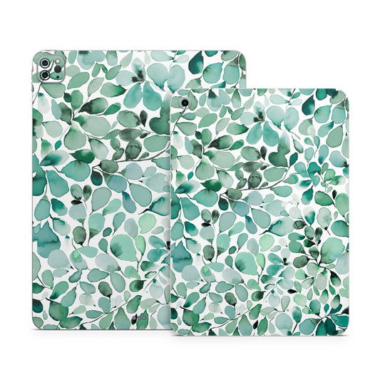 Watercolor Eucalyptus Leaves - Apple iPad Skin