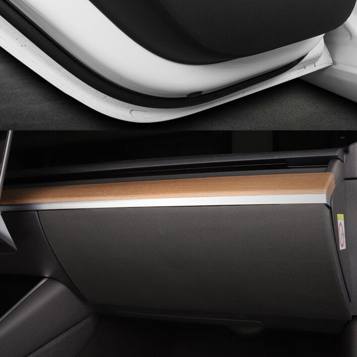 Leather Anti-kick Mat Sticker Interior Anti-Dirt Protector for Tesla Model 3 (4PCS)