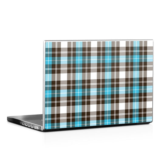Turquoise Plaid - Laptop Lid Skin