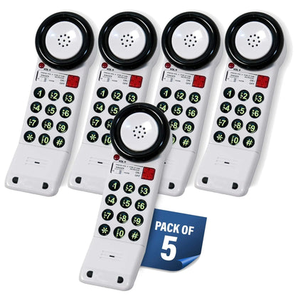 Med-Pat XL88Q One-Piece Phone – Extra-Loud Volume, Visual Ring, Water-Resistant, Hearing Aid Compatible