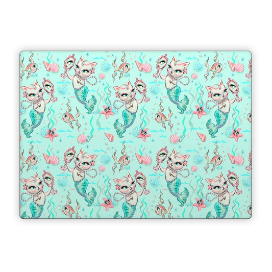 Merkittens with Pearls Aqua - Microsoft Surface Laptop Skin
