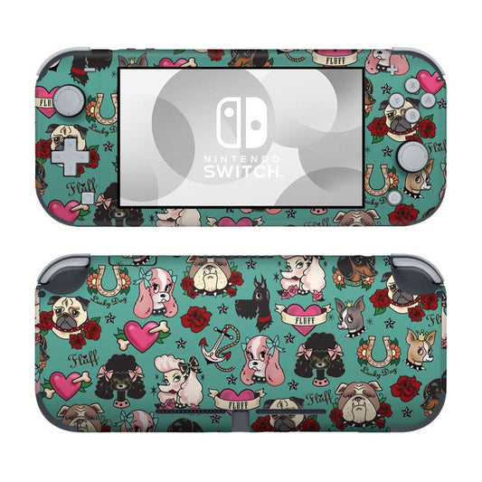Tattoo Dogs - Nintendo Switch Lite Skin