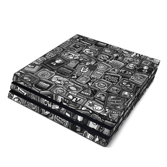 Distraction Tactic B&W - Sony PS4 Pro Skin
