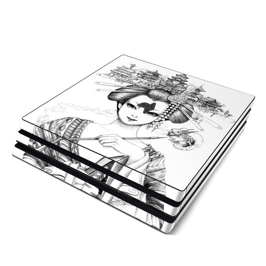 Geisha Sketch - Sony PS4 Pro Skin