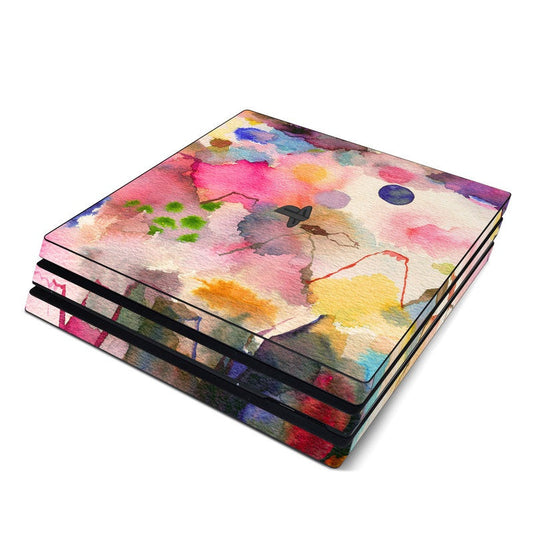 Watercolor Mountains - Sony PS4 Pro Skin
