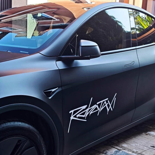 Reflective Robotaxi Decal | Tesla Body & Window Waterproof PVC Sticker