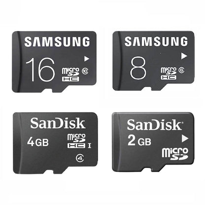 Sandisk or Samsung microSD Memory Card Adapter Included - Assorted Sizes