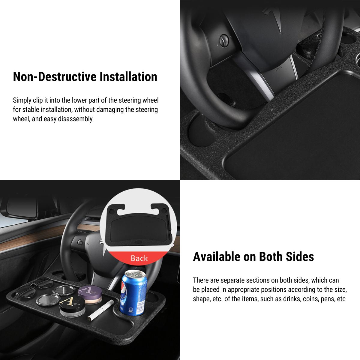 Steering Wheel Desk for Tesla Model 3/Y/S/X