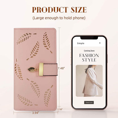 Sweet Cute Women's Long Leaf Bifold Wallet