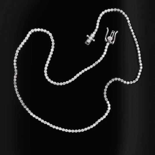 14K White Gold 3.50CT Lab-Grown Diamond Tennis Necklace