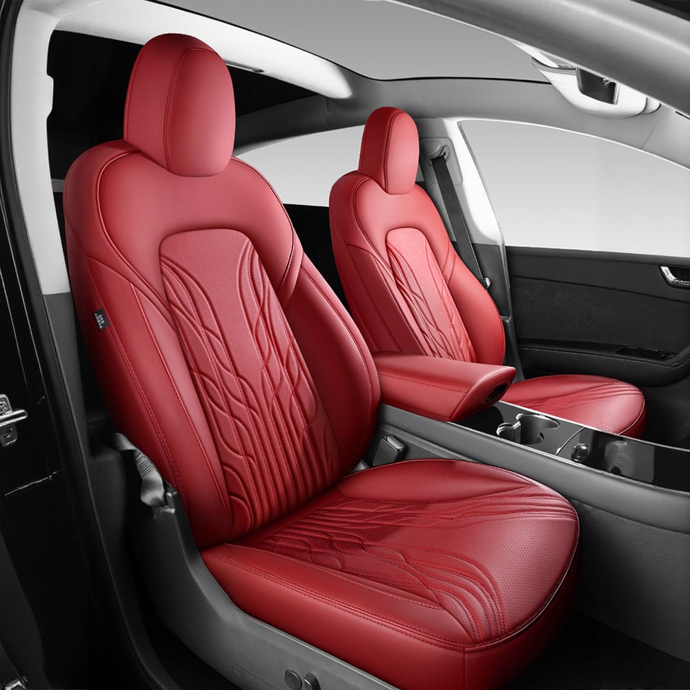 TESERY Nappa Leather Seat Covers for Model 3 Highland & Model Y Juniper
