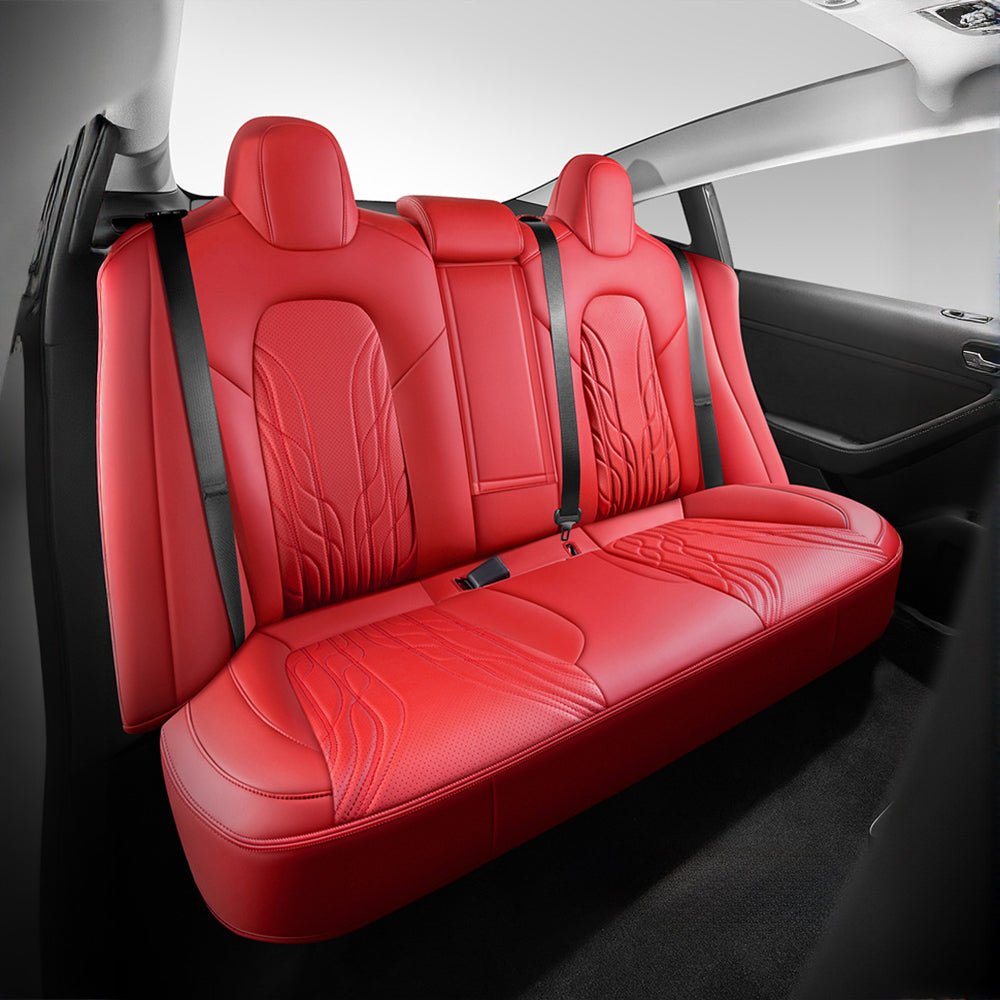TESERY Nappa Leather Seat Covers for Model 3 Highland & Model Y Juniper