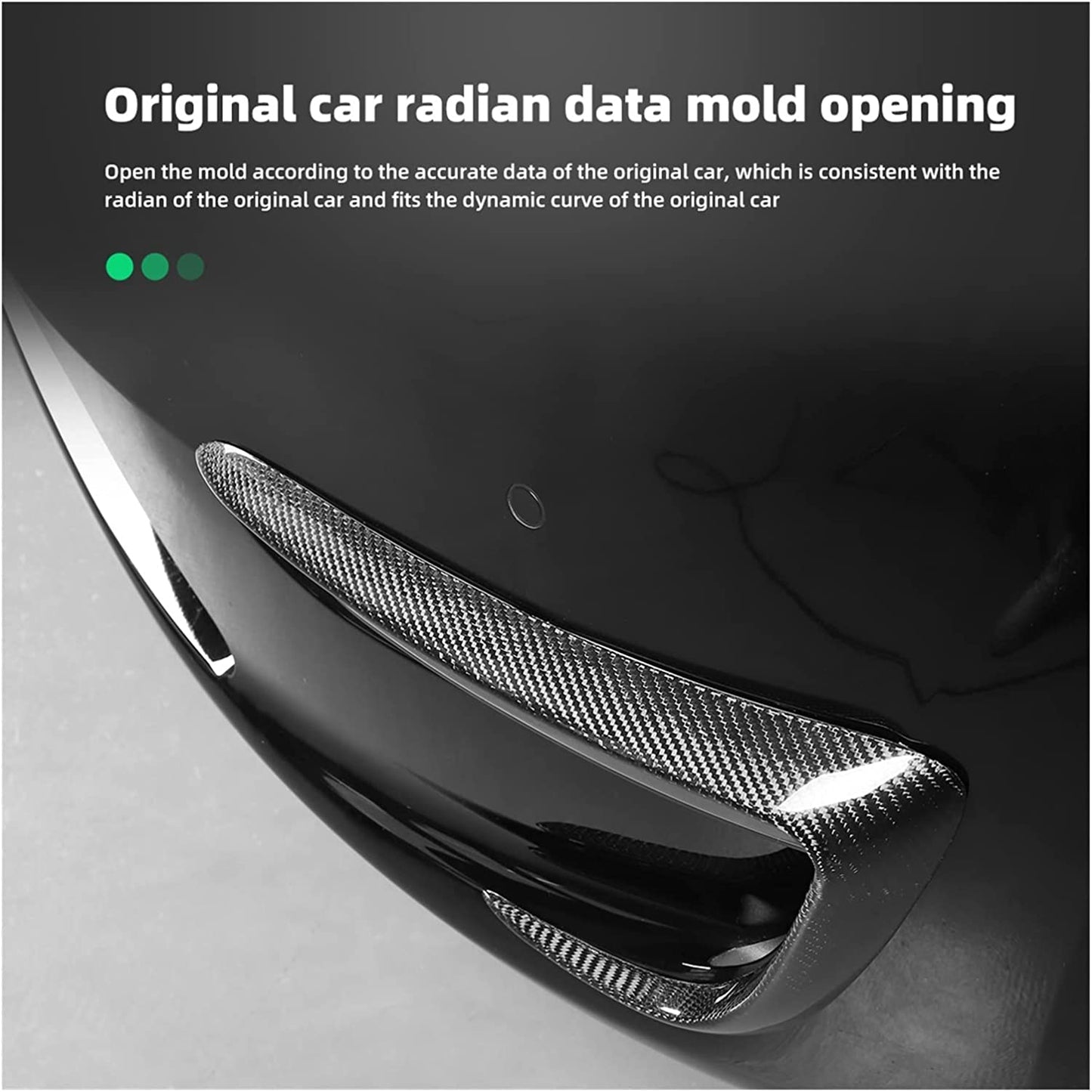 TESERY Tesla Model Y Fog Light Trim - Carbon Fiber Exterior Mods