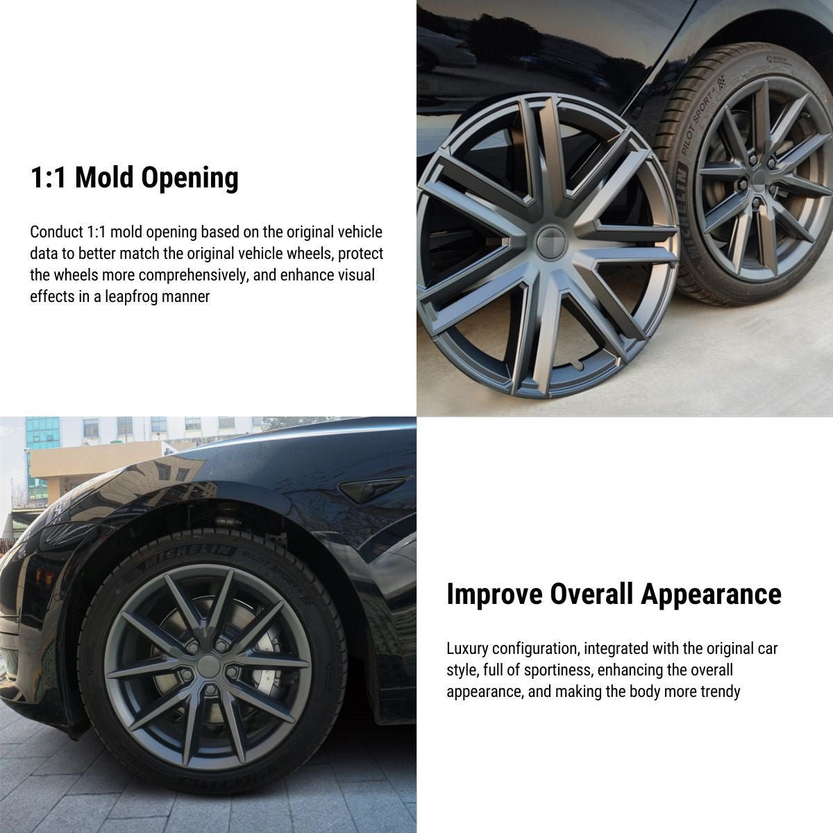 TESERY Thunder 18″ 19″ Wheel Covers For Tesla Model 3/Y (4PCS)