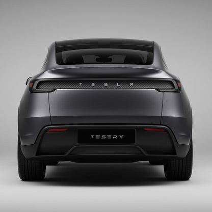 Trunk Tailgate Applique for Tesla Model Y Juniper - Real Dry Molded Carbon Fiber