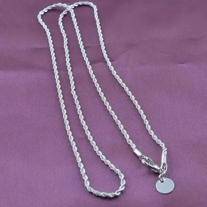 Twist Rope Chain Necklace Women's Jewelry Accessory