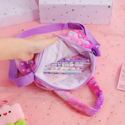 Unicorn Corduroy Shoulder Bag for Girls