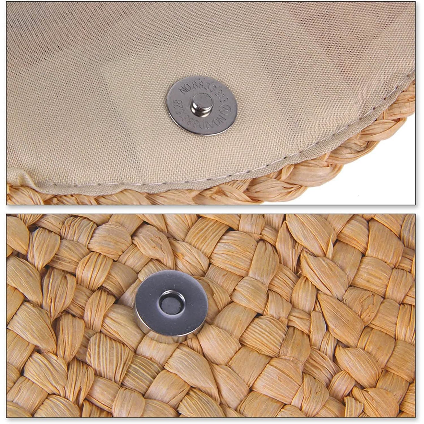 Women's Straw Clutch Purse