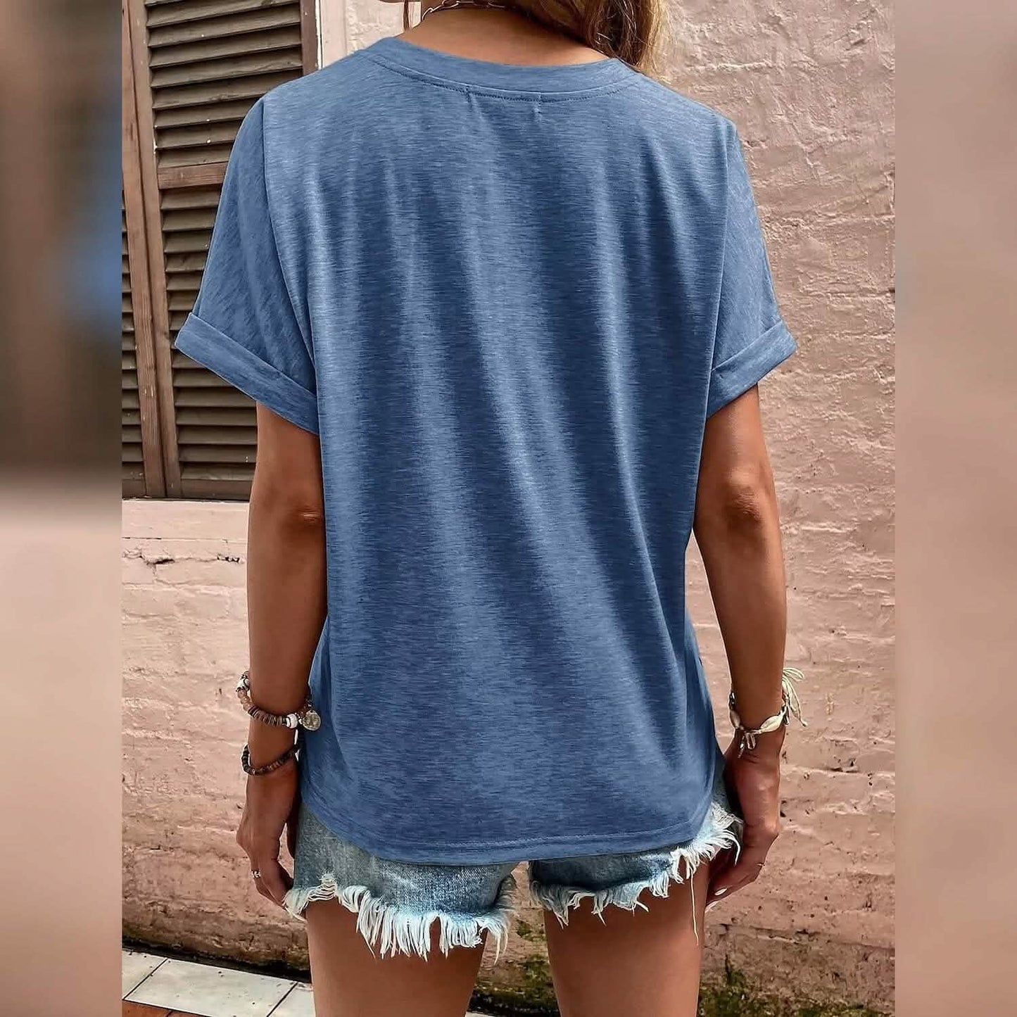 Women's T shirt V Neck